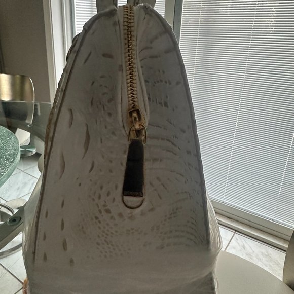 Brahmin White leather/wicker handbag - New/Tags - Picture 5 of 7